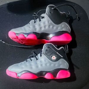 Jordan Gray and Pink Sneakers